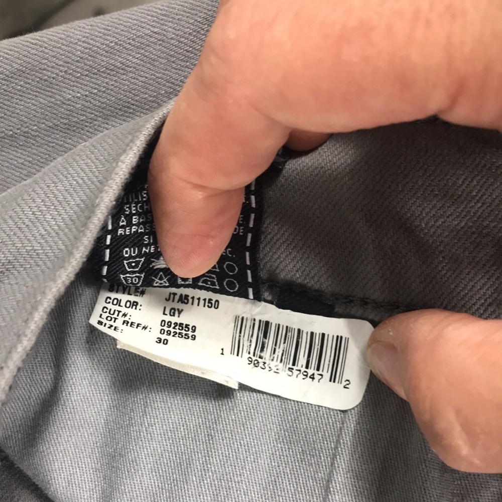 7 for all mankind Gray Denim Straight 30 NWT Long - Picture 4 of 6